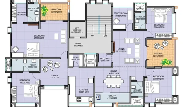 Featured Image of Prestige Urban Grove 4 BHK Floor Plan